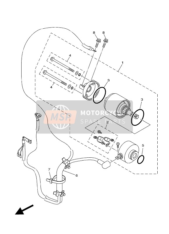 Yamaha MW125 TRICITY 2014 Départ Moteur 4 pour un 2014 Yamaha MW125 TRICITY